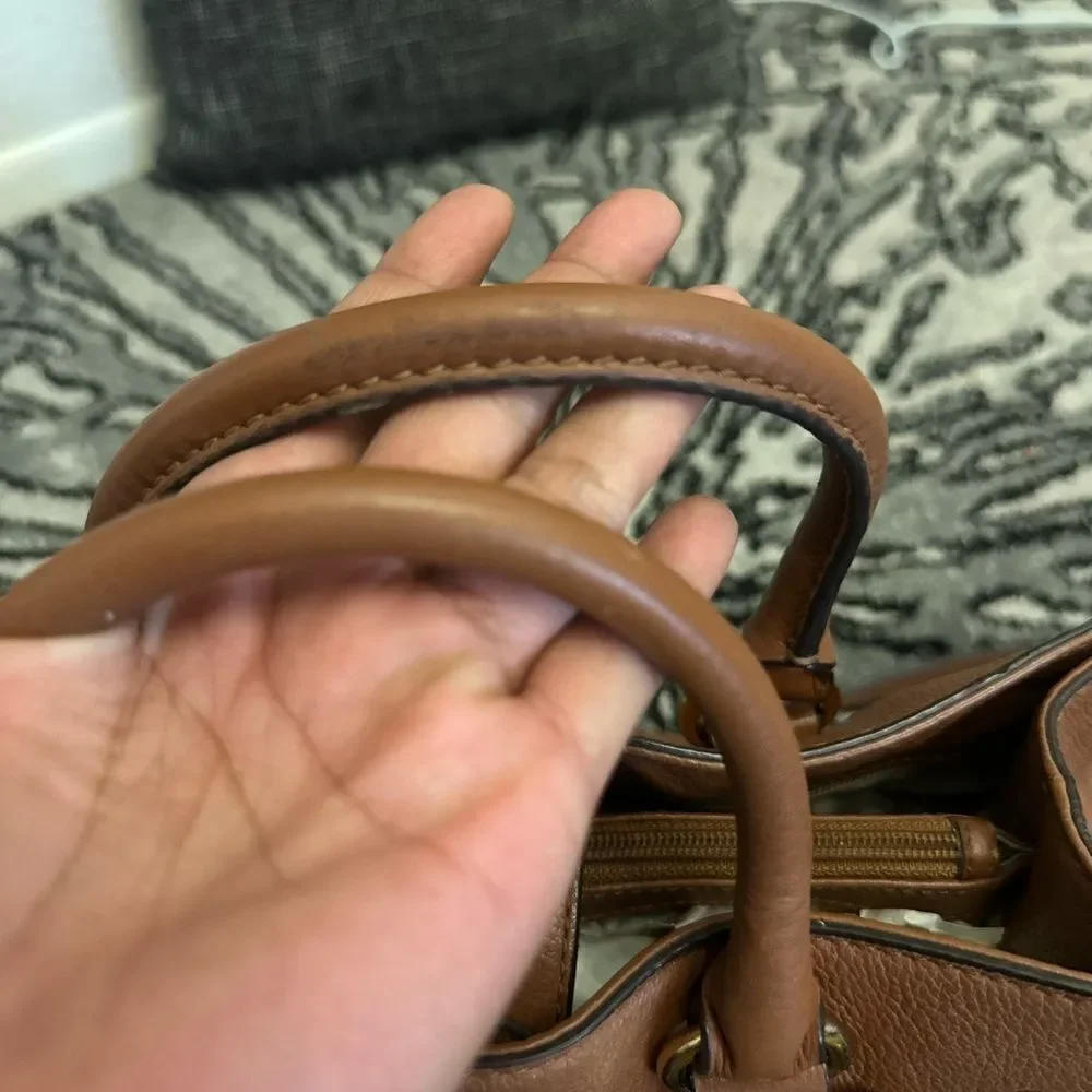 Michael Kors Brown Hamilton Leather Satchel